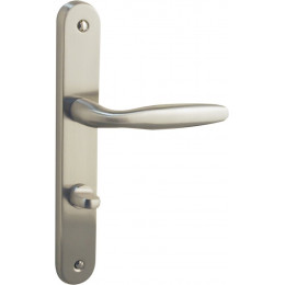 Garniture sur plaque bristol alu nickel mat condamnation entraxe 195mm