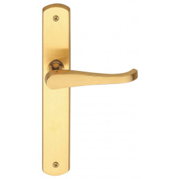 Poignée de porte Lucia laiton bec de cane entraxe 195mm