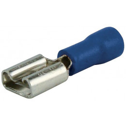 Lot de 10 cosses plates femelles 6.3 mm bleu