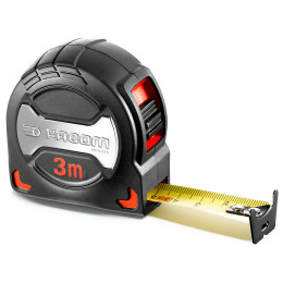 Mètre à ruban 3m x 19mm - Boitier grip anti-dérapant