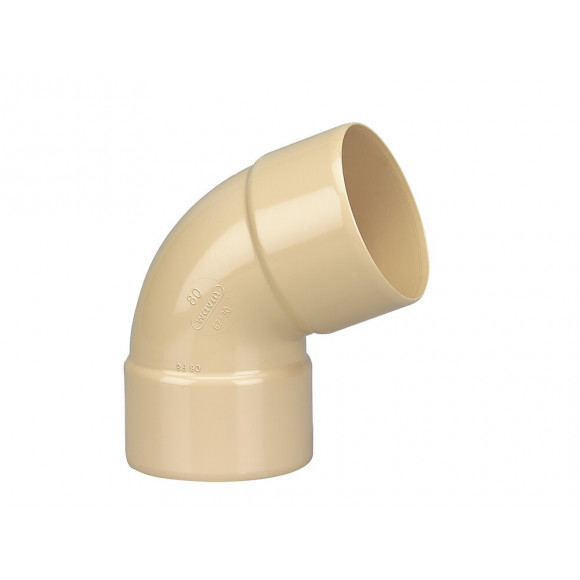 Coude gouttière PVC FF 67°30 DN80 couleur sable