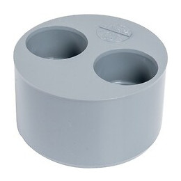 Tampon de réduction PVC évacuation bâtiment DN40xDN32 couleur blanc