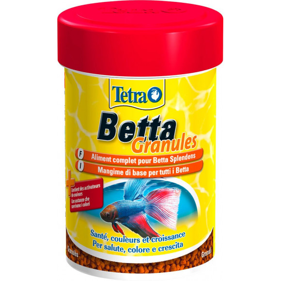 Aliments pour poissons exotiques TETRA Betta granulés 85ml