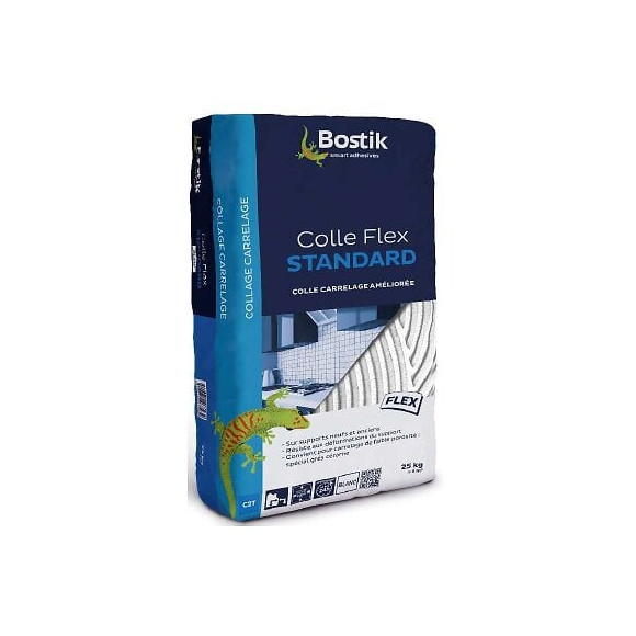 COLLE CARRELAGE AMELIOREE SAC 25KG BOSTIK
