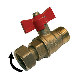 Mini vanne d'arrêt papillon 15x21mm