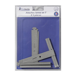 Attache lames en T 140mm pour volet roulant - Lot de 3