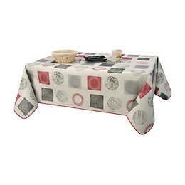 Nappe biais rectangle 140x160cm Modèle Tapies rouge