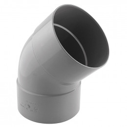 Coude PVC évacuation 45° femelle/femelle D.125