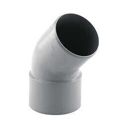 Coude de descente 45° D.50 mâle/femelle gris