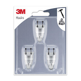 Crochet Spécial Plâtre Gris Métallisé Petit Modèle x3