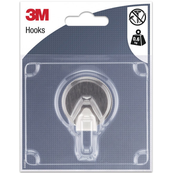 Crochet Métal Carré Argent