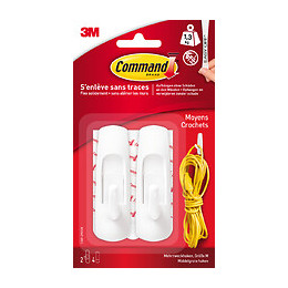 Crochet Plastique Basique Blanc Moyen Modèle