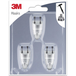 Crochet Spécial Plâtre Gris Métallisé Petit Modèle x3