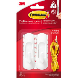 Crochet Plastique Basique Blanc Moyen Modèle