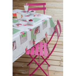 toile cirée strawberry au metre