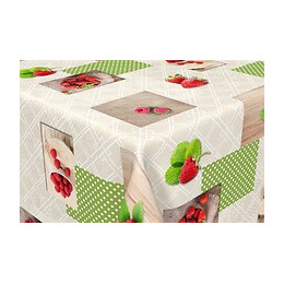 toile cirée strawberry au metre