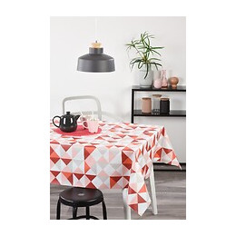 toile ciree pyramide orange au metre