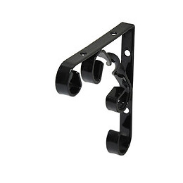 Equerre décorative d'ornement noire 10x10cm