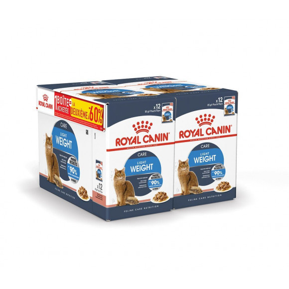 Aliment chat ULTRA LIGHT SAUCE 12x85g 1+1 A-60%