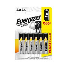Lot de 6 Piles alcalines AAA/LR03 Power