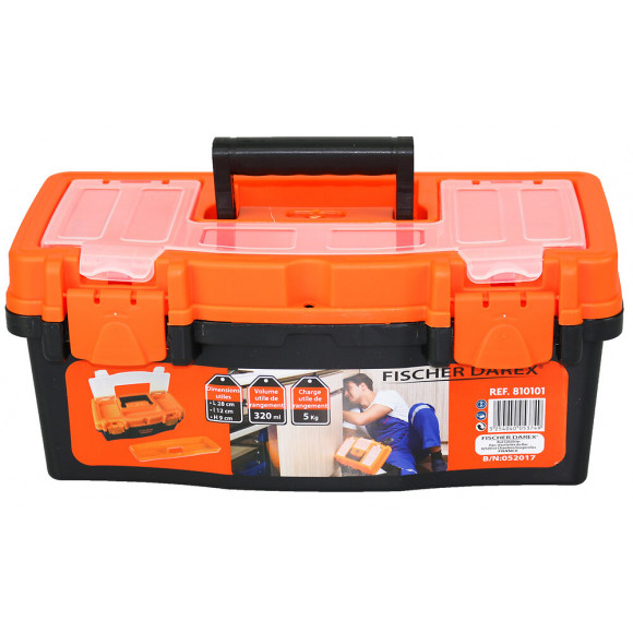 CAISSE A OUTILS PLASTIQUE 30 x 15 x 13CM