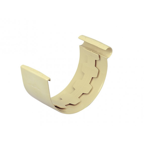 Jonction de profilé gouttière PVC demi-ronde 25 couleur sable