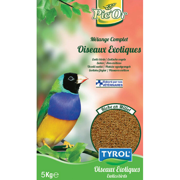 PIC'OR mélange oiseaux exotiques 5kg TYROL