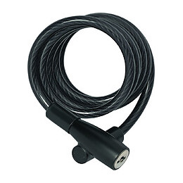 Câble Spirale Antivol à clé 180cmx7mm Noir, 2 clés