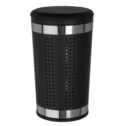 Panier à linge noir métal Urban hauteur 55cm