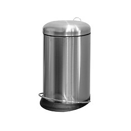 Poubelle de cuisine ronde à pédale inox 20L