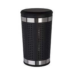 Panier à linge noir métal Urban hauteur 55cm