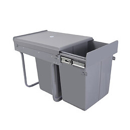 Poubelle intérieure de porte de tri 2 x 20L