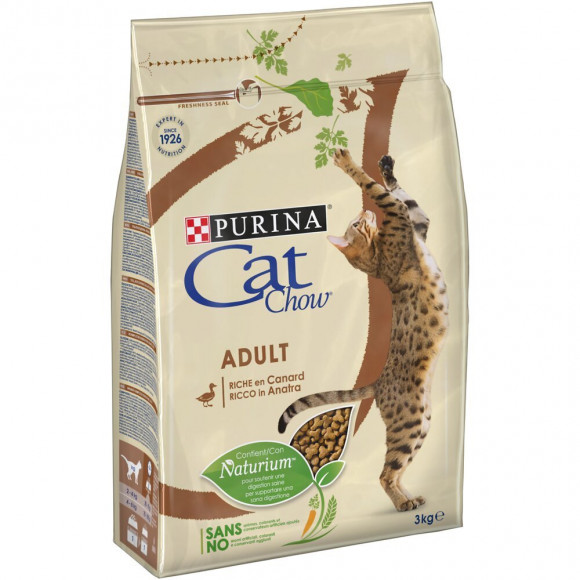 Croquettes chat adulte avec NaturiumTM - riche en Canard - 3kg