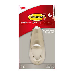 Crochet métal déco nickel brossé grand modèle x1