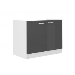 Meuble sous évier 100 gris 16mm soft close
