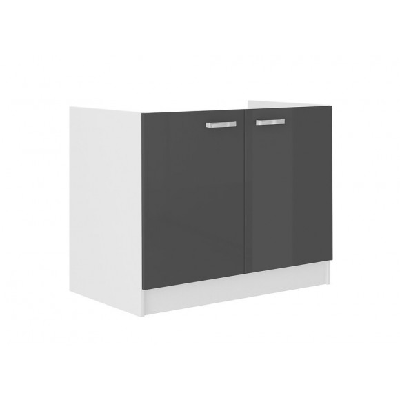 Meuble sous évier 100 gris 16mm soft close