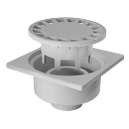 Siphon de cour mâle diamètre 80 20x20 gris