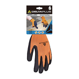 Gants PES orange latex taille 9