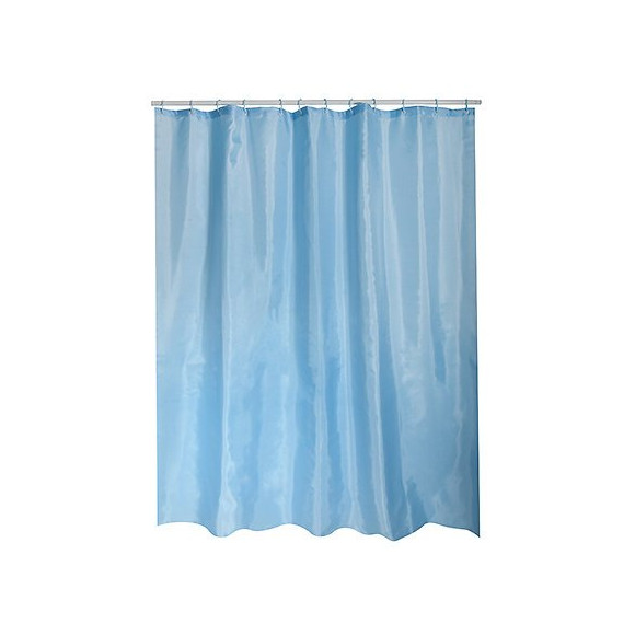 Rideau de douche 180x200 cm bleu ciel, polyester