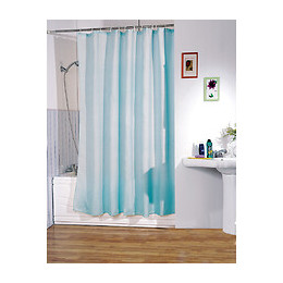 Rideau de douche 180x200 cm bleu ciel, polyester