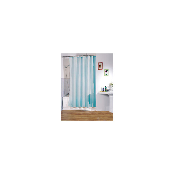 Rideau de douche 180x200 cm bleu ciel, polyester