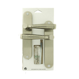 Ensemble sur plaque Dylan alu nickel mat bec de cane entraxe 195mm