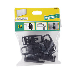 5 Crochets simples WOLFCRAFT L50 mm pour panneaux et armoire perforée