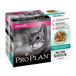 Aliment chat adulte Délicate - Poisson - 10x85g