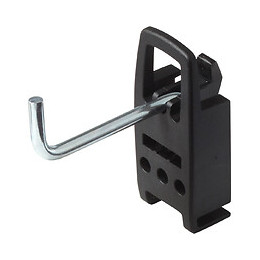 5 Crochets simples WOLFCRAFT L50 mm pour panneaux et armoire perforée