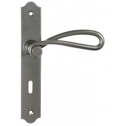 Poignée de porte SOFOC Carcassonne fer patiné à trou de clé