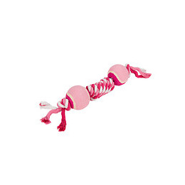 Jouet pour chien TYROL maxi corde double balle tennis