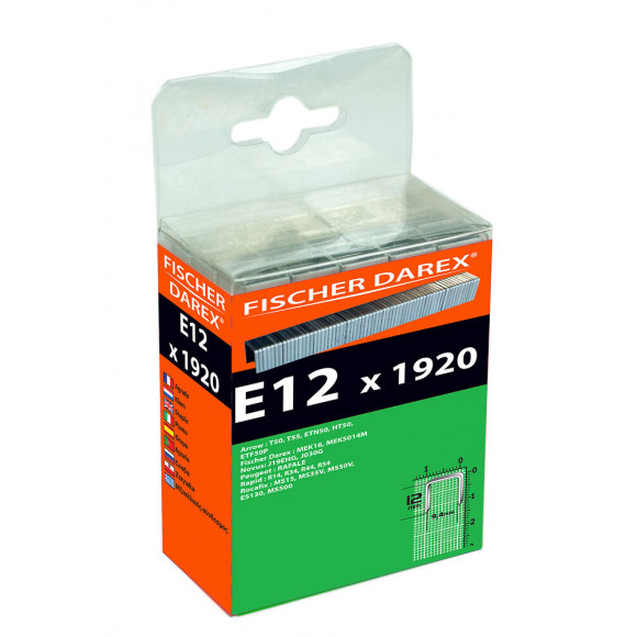 Agrafes type E 12mm x1920 gros conditionnement