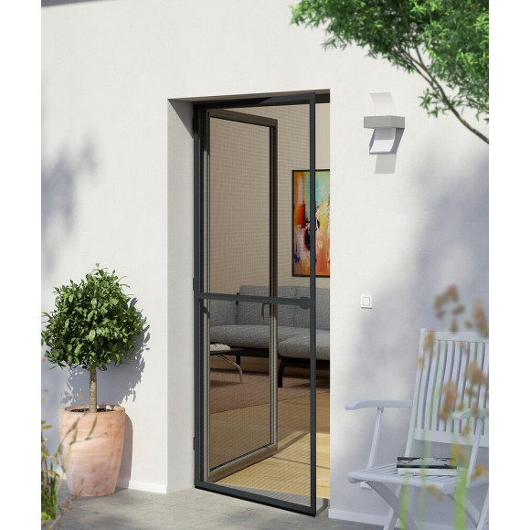 Porte battante alu anthracite 100x210cm