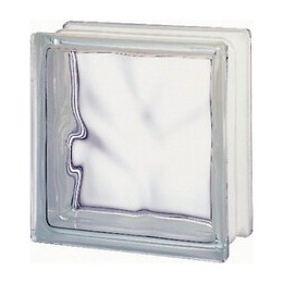 Brique de verre nuagée